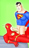 Superman gets a tugjob, a blowjob and an anal fuck