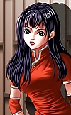 Perverted anime shemale shaking her cock and fucki