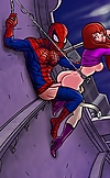 Sticky outdoor sex adventures of horny Spider-Man