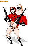 Mr. Incredible stuffs Elastigirl's pussy with supe
