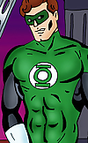 CatWoman doing deepthroat to Green Lantern on the