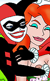 Superman and Gotham girls group fucking in the par